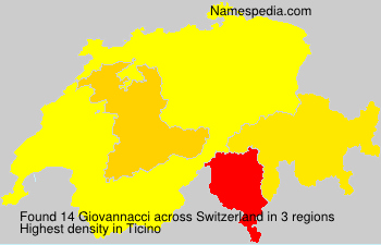 Surname Giovannacci in Switzerland