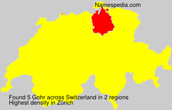 Surname Gohr in Switzerland