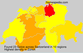 Surname Gotze in Switzerland