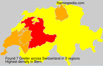 Surname Greiler in Switzerland