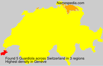 Surname Guardiola in Switzerland