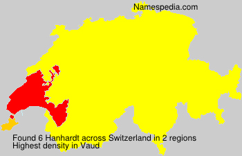 Surname Hanhardt in Switzerland