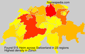 Surname Heim in Switzerland