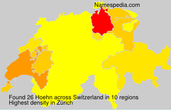 Surname Hoehn in Switzerland