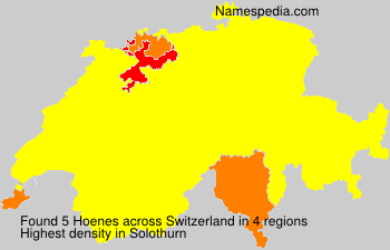 Surname Hoenes in Switzerland