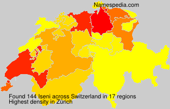 Surname Iseni in Switzerland