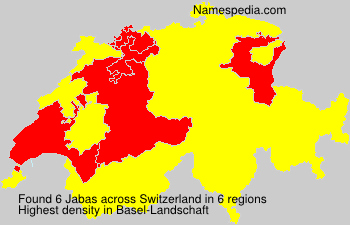 Surname Jabas in Switzerland
