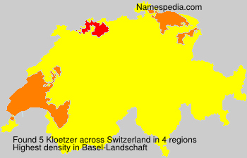 Surname Kloetzer in Switzerland Surname Kloetzer in Switzerland