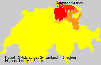 Surname Kotz in Switzerland