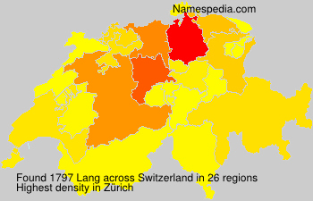 Surname Lang in Switzerland
