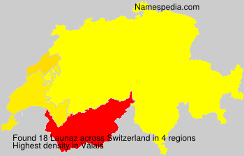 Surname Launaz in Switzerland