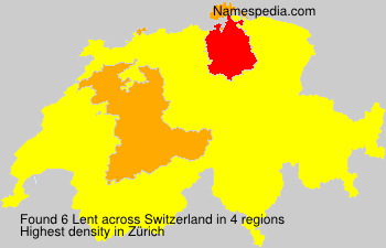 Surname Lent in Switzerland