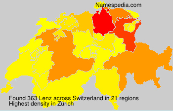 Surname Lenz in Switzerland
