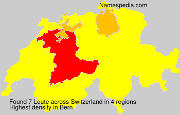 Surname Leute in Switzerland