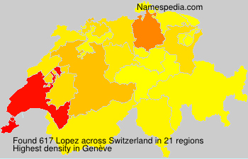 Surname Lopez in Switzerland