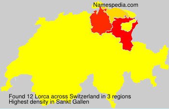 Surname Lorca in Switzerland