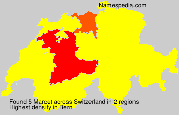 Surname Marcet in Switzerland
