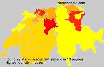 Surname Marku in Switzerland
