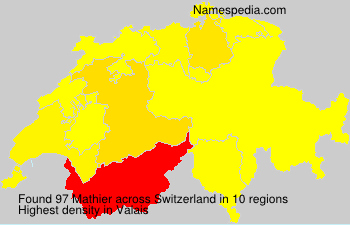 Surname Mathier in Switzerland