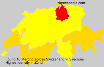 Surname Merotto in Switzerland