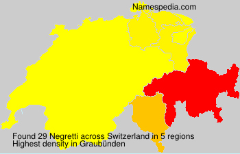 Surname Negretti in Switzerland
