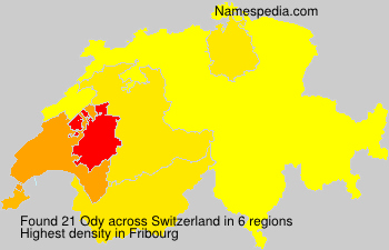 Surname Ody in Switzerland