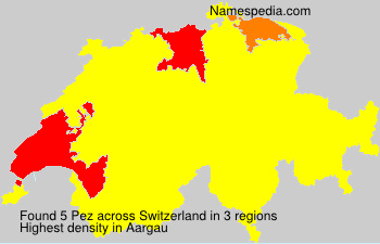Surname Pez in Switzerland