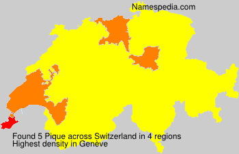 Surname Pique in Switzerland