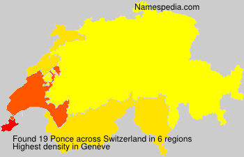 Surname Ponce in Switzerland