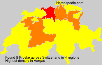 Surname Proske in Switzerland