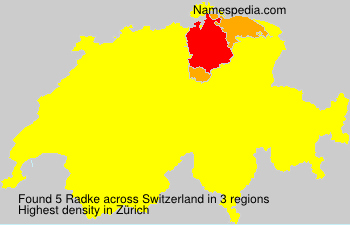 Surname Radke in Switzerland