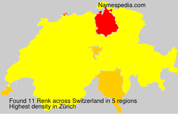 Surname Renk in Switzerland
