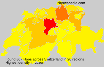 Surname Roos in Switzerland