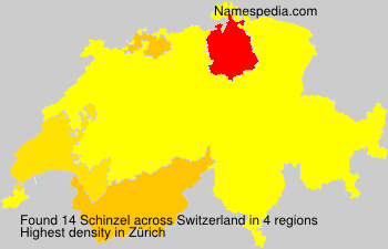 Surname Schinzel in Switzerland