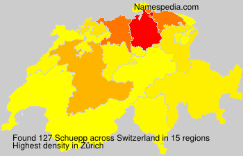 Surname Schuepp in Switzerland