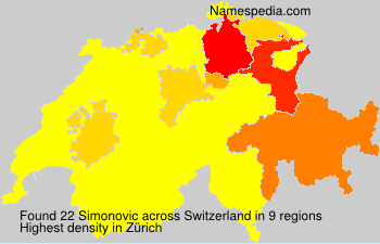 Surname Simonovic in Switzerland