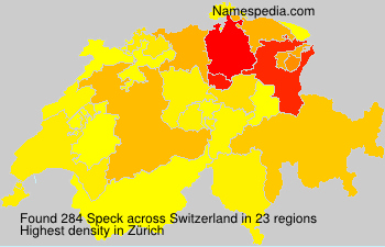 Surname Speck in Switzerland