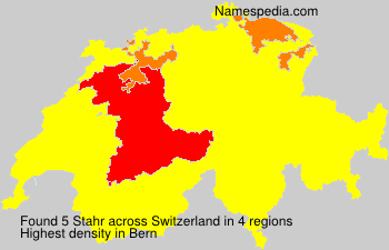Surname Stahr in Switzerland