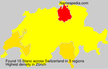 Surname Stano in Switzerland