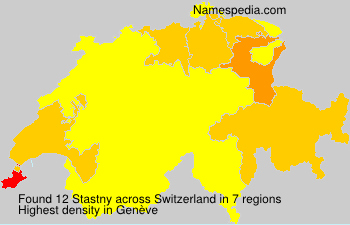 Surname Stastny in Switzerland