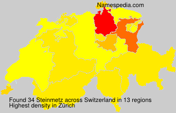 Surname Steinmetz in Switzerland