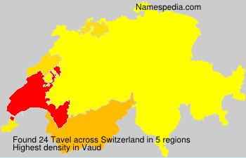 Surname Tavel in Switzerland
