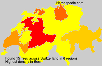 Surname Treu in Switzerland