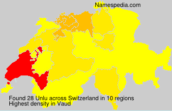 Surname Unlu in Switzerland