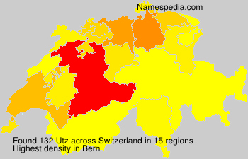Surname Utz in Switzerland