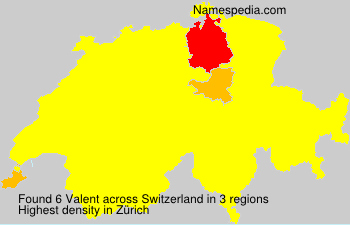 Surname Valent in Switzerland