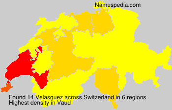 Surname Velasquez in Switzerland