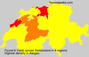 Surname Vidali in Switzerland