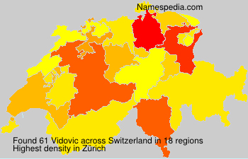 Surname Vidovic in Switzerland