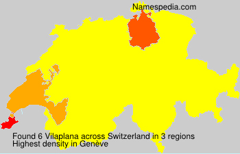 Surname Vilaplana in Switzerland